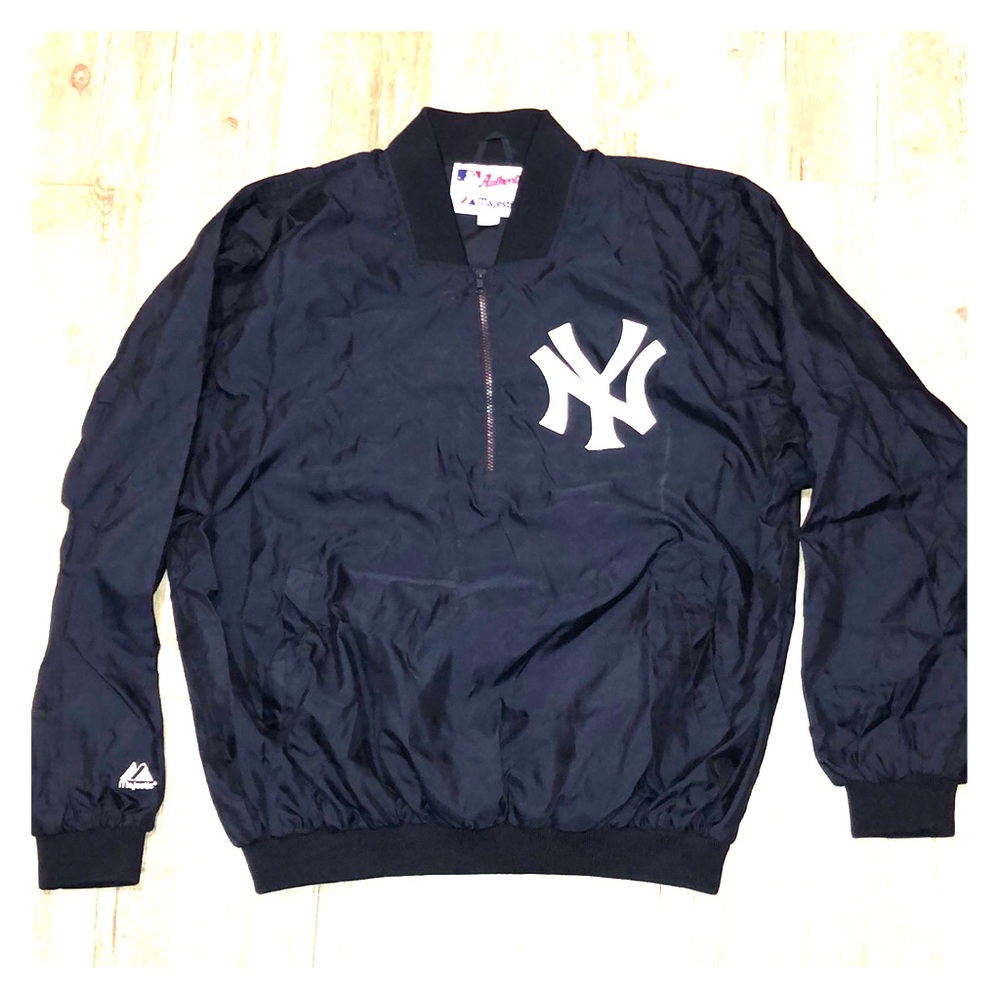 NY Yankees Windbreaker Jacket Men's XL Majestic
